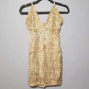 Gold Sequin Dress